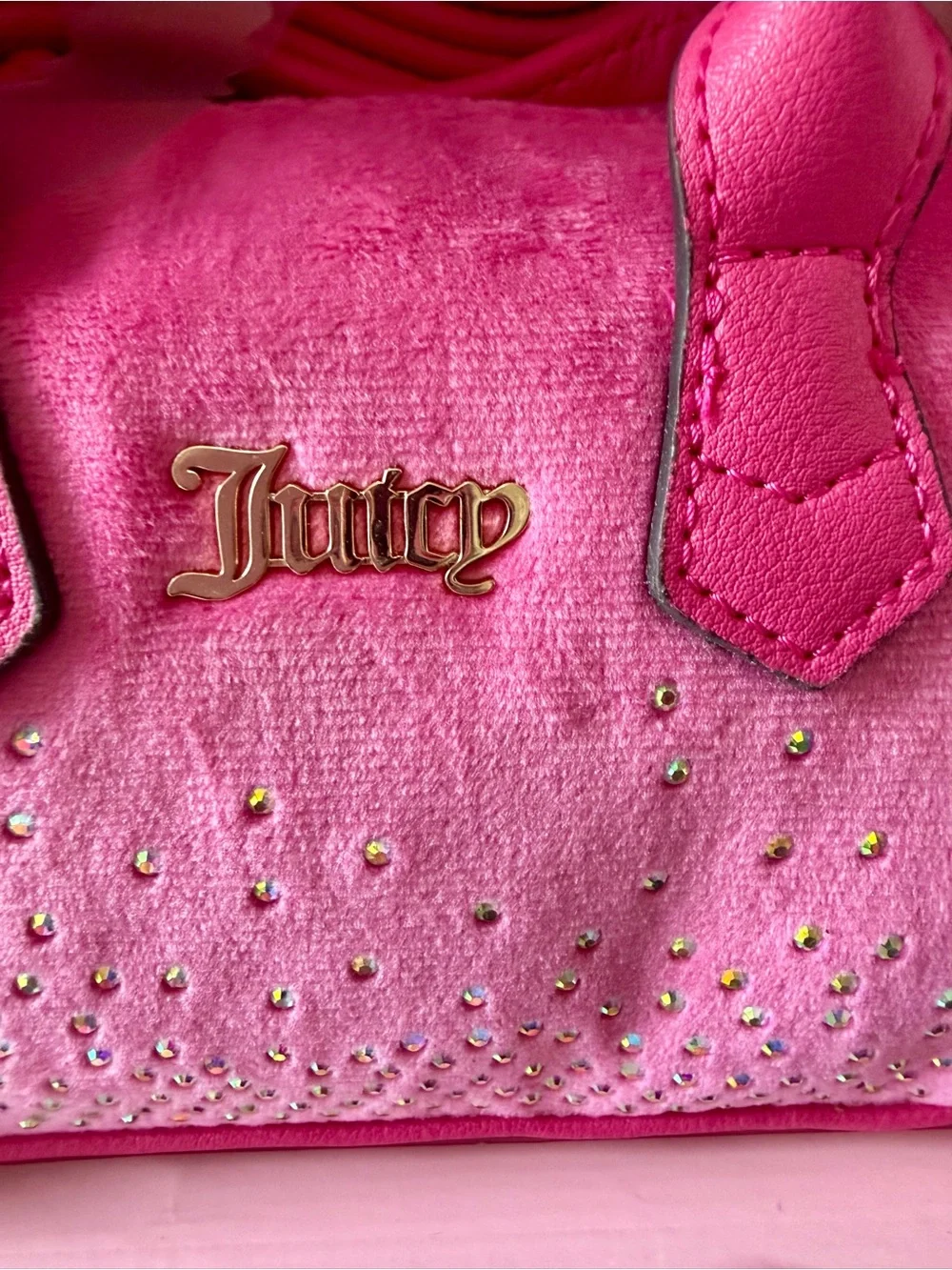 Juicy Couture Raspberry Satchel Duo with Gold Hardware -  MOMMY & ME collection